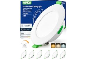HOMEOW Dimbar LED-spotlight 7 W, 220 V, extra platt takspotlight