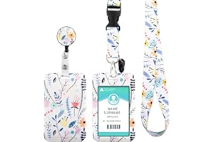 COCHIE Uchwyt na identyfikator ze sznurkiem na szyję z uchwytem na karty, pasek na szyję z Swivel Lobster Clasp - do identyfikatora, klucze, aparat, telefon komórkowy