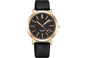 OFFCUP Women's Leather Quartz Watch, Leather Strap Ladies Watches, Analog Quartz Watches with Starry Dial, 3 Hand, Premium Fashion Wrist Watch for Women Ladies Girls