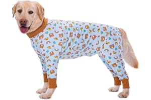 YEAPEETO Dog Recovery Suit After Surgery Female Male, Medium Large Dog Neuter Shirt Cone Alternatives Prevent Licking Surgical Onesies(Bear,3XL)