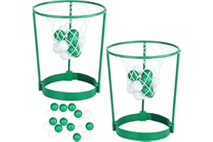 HXEZOC 2 Pack Head Hoop Basketball Party Game for Kids and Adults Carnival Game Adjustable Basket Net Headband with 20 Balls for Carnival Party Birthday Party Family Indoor Outdoor Game