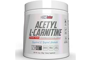 EHP LABS EHPlabs Acetyl L-Carnitine - Supports Natural Energy Production, Aids Metabolism, Assists in Healthy Brain Function, Supports Heart Health, Non-GMO, Vegan, Gluten Free - 100 Serves