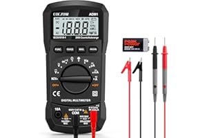 Multimètre numériques à plage automatique, testeurs de tension AC/DC avec mesures de résistance, continuité, capacité, fréquence et diode, NCV et détection de tension sans contact, et plus encore.