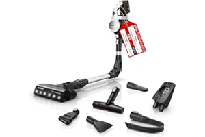 ‎BOSCH Bosch Akku-Staubsauger Unlimited 7 BSS711W, kabelloser Handstaubsauger, beutellos, Wechselakku, Knickrohr, Hygiene-Filter, 10 Jahre Motorgarantie, XXL-Polsterdüse, LED-Beleuchtung, Turbostufe, weiß