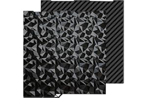 HIKUDIY 256x268mm PET PEO Doppelseitige Bauplatte für Anycubic Kobra 3/Combo/ACE Pro, Glatte Diamant PEO+Kohlefaser PET Federstahlblech Platte für Anycubic 3D Drucker