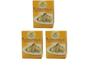 VITTLEITALY Moro: Pasta "Pizzoccheri" a base di grano saraceno integrale duro - 500 g (500 gr) in pietra macinata (confezione da 3) [ Importazione italiana ]