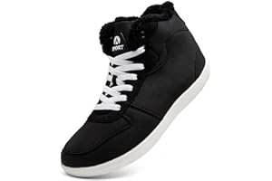 Dhinash Men's Boots Snow Boots Warm Fur Lined Winter Boot Waterproof Ankle Boot Fashion Trainers Anti-Slip Booties Winter Shoes 6-11UK