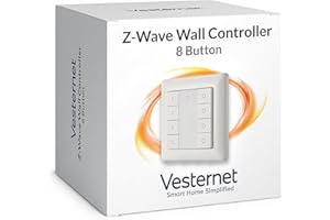 Vesternet Z-Wave 8 Button Smart Wall Controller | Trigger Up To 24 Scenes In Your Smart Home Hub | Compatible with Home Assistant, SmartThings & Hubitat