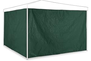 Relaxdays Laterales de Carpa, Set de 2, Paredes Cenador, 3 x 2 m, Impermeables, Paneles sin Ventanas, Plástico, Verde