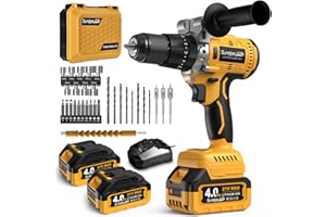 SundpeyPRO Hammer Drill Cordless 21V - 120N·m Brushless Drill Driver Set with 2 x 4.0Ah Battery - 20+3 Torque Power Drills 2150RPM Electric Drills with 1/2" Drillbit Chuck & Charging Dock for Home DIY