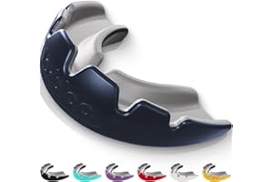 ‎LOBLOO lobloo SLICK Zahn-/Mundschutz Kampfsport für Hoch-Kontakt-Sport wie MMA Hockey Fußball Rugby, Dual Density Mouthguard mit doppelter Dichte, Eine Größe für Herren Damen Kinder ab +14 Jahre (Marineblau)