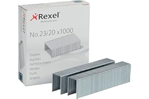Rexel 2100926 - Caja 1000 grapas 23/20 galvanizadas