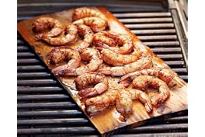 timtina® Lot de 2 planches à fumer en cèdre, 28 x 14 cm 4 Grillbretter ca 28x14 cm