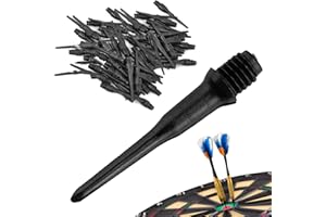YIUWOD Paquet de 200 PièCes Pointe Flechette Plastique - Flechettes Pointe Plastique - FléChettes Pointe Plastique - Adapté Aux Jeux IntéRieurs et ExtéRieurs,Pas Facile à Casser et à Plier