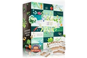 [ Boxiland ] Calendario de Adviento de semillas para que los jardineros siembren I 24 deliciosas variedades de verduras, hierbas y frutas para el jardín Calendario de Adviento 2025