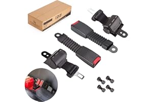 10L0L Golf Cart Seat Belts for EZGO, Club Car, Yamaha 42" Universal Retractable Seat Belts with Buckles - with DOT Certification