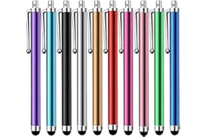 Stylet [10 Pack] Stylets Universels Capacitifs à Écran Tactile pour Tablettes, iPad Mini, iPad Pro, iPad Air, Smartphones, Samsung Galaxy - Plusieurs Couleurs