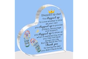 FMCC Step Dad Gifts Stepped Up Dad Gifts Bonus Dad Birthday Christmas Fathers Day Gift Acrylic Plaque Stepped Up to Love