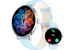 YOEVER Montre Connectée Homme Femme avec Réponse/Appel, 1.27" Cadran Dynamique - Fréquence Cardiaque/Sommeil/SpO2,Montre Connectée Femme pour Samsung/iPhone/Android, Étanche IP68, 110+ Modes Sport- Bleu