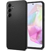Spigen Galaxy A35 ile Uyumlu Kılıf Liquid Air Kaymaz Dokulu Y&uuml;zey Siyah Kapak - ACS07519 (Spigen TR Garantili)