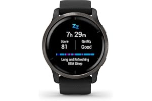 Venu 2 Svart, smartwatch, GPS, AMOLED