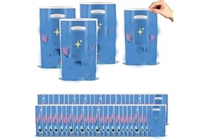 ZMRKQW 50 Pezzi Sacchettini Compleanno Bambini Stiitch Blu, Sacchetti Regalo, Sacchetto per Caramella,Borsa di Regalo per Feste di Compleanno di Natale, Feste a Tema 25 x 16 cm