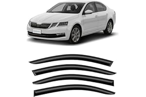 ‎CLIM ART CLIM ART Windabweiser für/kompatible mit Skoda Octavia 2013-2020 (III) - Stick-on Regenabweiser - Autofenster Sonnen-& Regenschutz - Windabweiser Autofenster - Einfache Montage - Garantie 4 Set