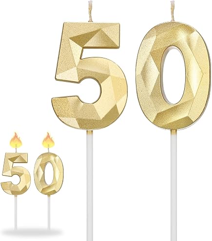 Présentoir Décoratif 50e Anniversaire - 1975-2025 - Style Bois PVC Avec Guirlande Et Inscription - Pour Table