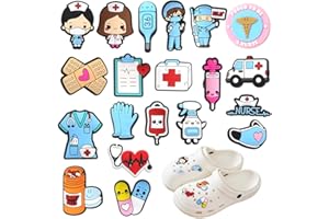 YDHfdc Adornos para Zapatos Shoe Charms de PVC Encantos de Zapatos de Dibujos con Tema Médico para Mujeres, Niños y Hombres