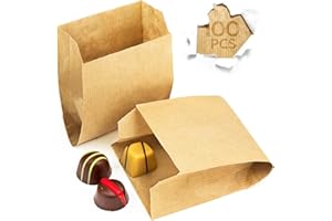 Majillux 100 Bolsas de Papel Kraft 9 x 11 x 5 cm, Bolsas de Regalo Marrón, Bolsas de Papel Pequeñas, Sobres Papel Kraft Grado Alimenticio - Sostenibles y Reciclables - Fabricadas en España