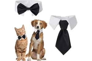 cobee Collare per cani e gatti smoking regolabile per animali domestici Cane gatto Papillon per matrimonio Papillon formale cucciolo papillon smoking collare per costume animale