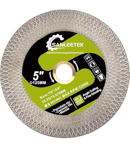 Disco Diamantato 125mm M14 Per Gres Porcellanato - Taglio A Umido/Asciutto - Foto 2