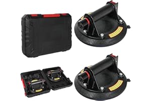 GARMEE 2 Pack Glass Suction Cups, 8inch Glass Suckers Lifters with Carrying Case,Heavy Duty Vacuum Suction Cup,Glass Suction Lifter for Replace Glass/Window/Tile Suction Lifter,Load Capacity 163kg/360lbs