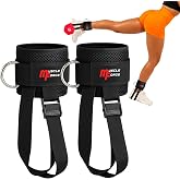 MuscleForge Ankle Support Pulley Gym with Dumbbells - Ankle Straps Cable Machine - Tibial Exercises, Buttocks, Legs - Univers