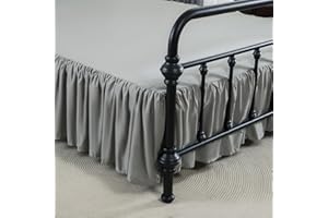 ACESOME ㅤ ACESOME - Gonna da letto da avvolgere, lenzuolo con angoli da 35 cm, in fibra sintetica + fodera in mricofiber spazzolato, motivo Ruffled con piattaforma, letto Rock Drop (grigio, 200 x 200 cm)