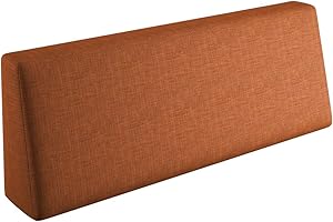 sunnypillow Palettenkissen mit abnehmbarem Bezug Kaltschaum Palettenauflage Palettenpolster Palettensofa Sitzkissen Rückenlehne Indoor Outdoor Rückenkissen 120x40x20/10cm Orange