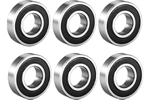 sourcing map Gorge profonde Roul. bille 6002RS Scellé 15mmx32mmx9mm Carbone Acier 6Pcs