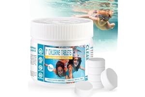 TINCAI Hot Tub Chlorine Tablets, 1LB Multifunction Chlorine Tablets for Hot Tub and Swimming Pool,1inch/20g Tabs, Slow Dissolving and Long Lasting (90% Available Chlorine)
