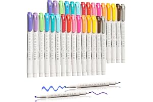 Omtofo Markery pastelowe, 30 sztuk, pastelowe markery, różne kolory, zestaw markerów do tekstów, idealne do podkreślenia dziennika lub notatnika w szkole, biurze