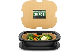 Siegvoll Carta da forno a vapore per Varoma, 28 pezzi, per Bimby TM7, carta da forno usa e getta, antiaderente, impermeabile, resistente all'olio