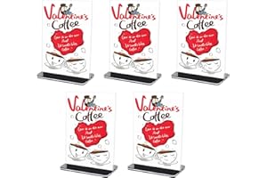 Doafoce Acrylic Poster Menu Holder 5Pcs Acrylic Sign Holder A5 Display Stand T-Shape Perspex A5 Menu Display Stand Clear Poster Menu Holder Double Sided Display Stand for Office Store Restaurant