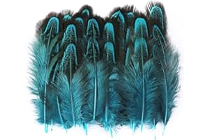 WANGRUIDA Lot de 200 plumes de faisan bleues de 5 à 7 cm pour travaux manuels, couture, vêtements, accessoires de décoration