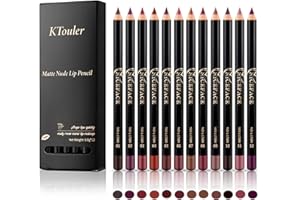 KTouler 12 Pcs Matte Lip Liner Pencil Set, Smooth Waterproof Long-Lasting Fade Resistant Lip Pencil Makeup Gift Set for Women and Girls