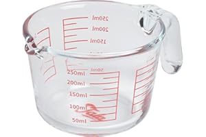 Tala 250ml Measuring Jug, Clear Plastic Jug with Easy-Read Measurements, Ideal for Baking, Cooking & Portioning, Lightweight, Durable & Dishwasher Safe