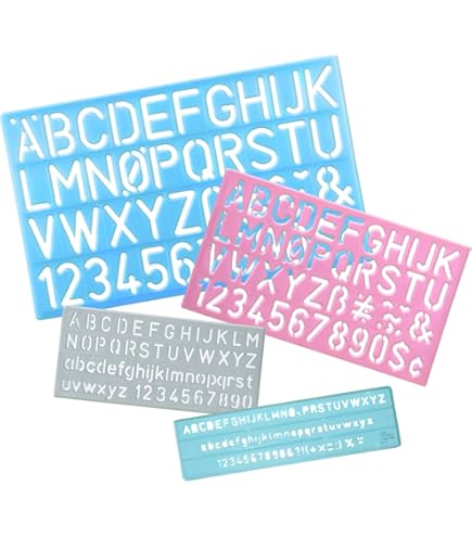 63 stuks sjablonen, letters en cijfers, sjabloon, herbruikbaar, doe-het