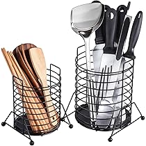 Porta Utensili Da Cucina In Metallo Nero - Organizzatore Per Cucchiai E Mestoli IDesign - Foto 13