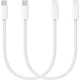 USB C to Lightning Cable 0.3M+0.3M [MFi Certified] iPhone Charger Cable | Fast Charging iPhone Cable Compatible with iPhone 1