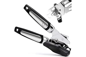 GMR TRADERS GMR Heavy Duty Stainless Steel Can Opener, Smooth Edge & Ergonomic Comfort Grip, Safe & Efficient Manual Tin Opener, Durable Kitchen Tool, Black