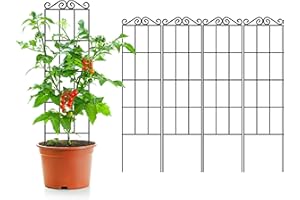 ARIFARO Traliccio in Metallo per Piante Rampicanti 122cm (Confezione da 4) Robusto Traliccio per Piante in Vaso, Piante d'appartamento, Rampicanti, all'interno e all'esterno