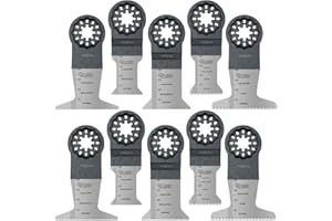 10 x SabreCut SCFNK10 Mix Bimetal (BIM) Lames multi-outils longue durée compatible avec Bosch Fein Starlock/Starlock Plus et Starlock Max Système de montage multi-outils et accessoires